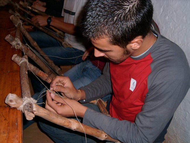 Taller de Telares de prehistoria de bachillerato